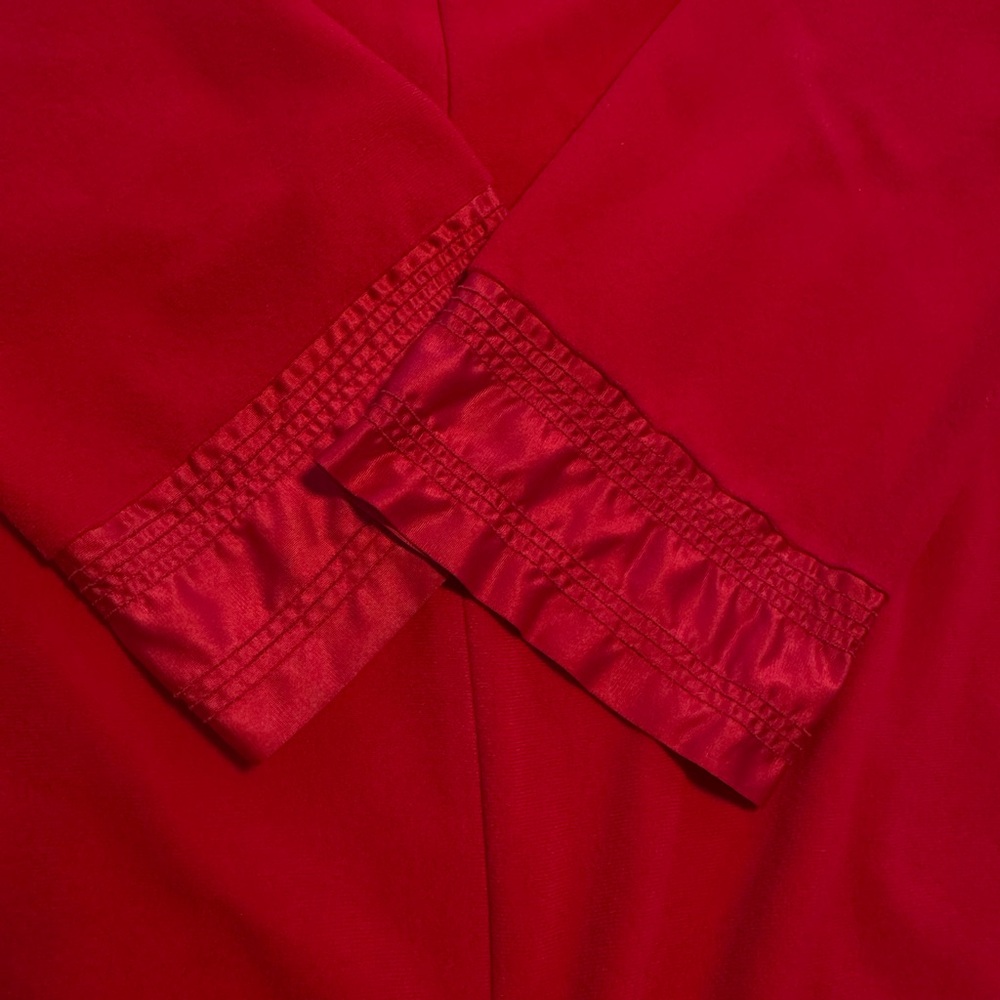 Vintage 70s Red Vanity Fair Lounge Maxi House Dress Sleepwear Large Traditional - Picture 11 of 16